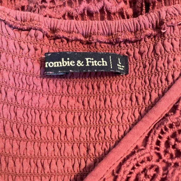 Abercrombie & Fitch Lace Mini Dress
Size L Cotton Eyelet Summer boho - Picture 4 of 8